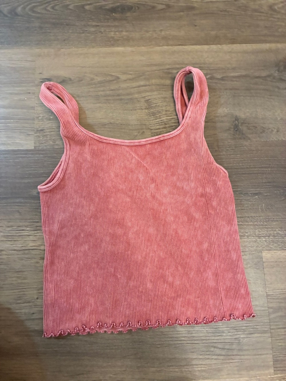 Free People Pink Ribbed Square-Neck Tank - Picture 3 of 3